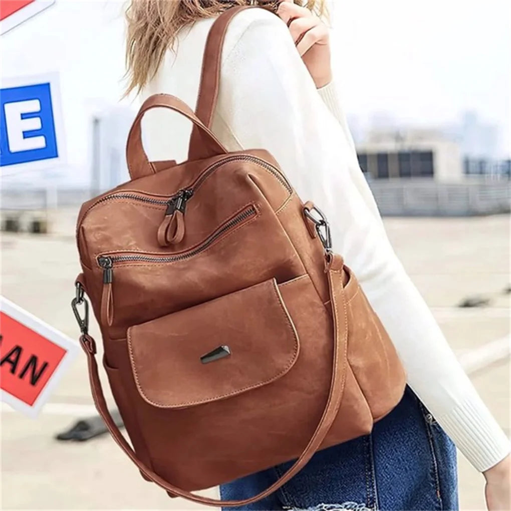 Guangdong Waterproof PU Leather Backpack Purse for Women