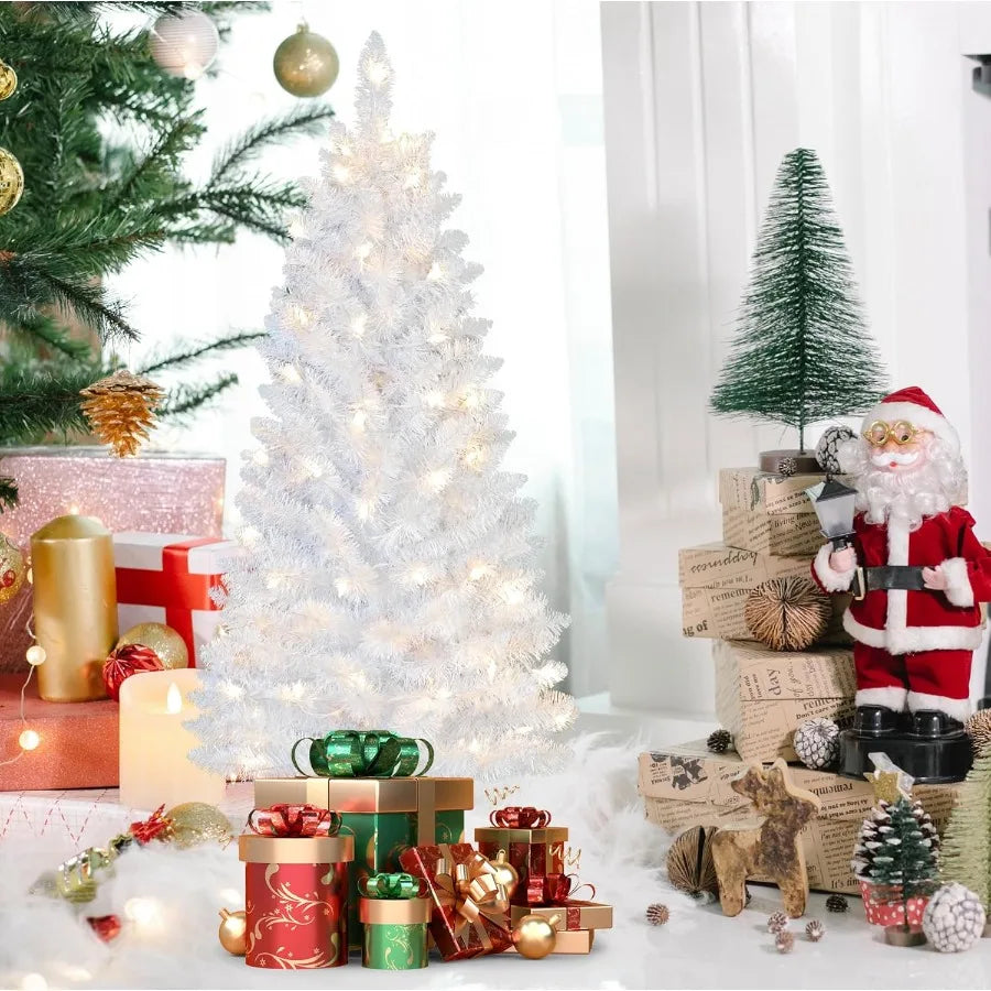 Electronic Prelit Artificial Christmas Tree Home Office Decor