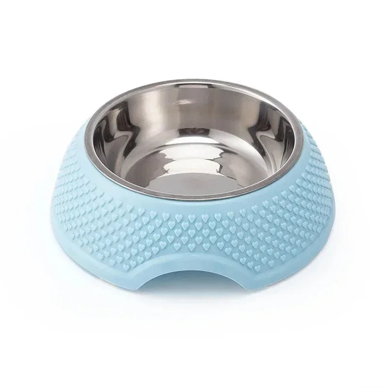 Hign-concerned UltraStainlessSteel Dog Feeding Bowl Petware Heart Shaped Pattern