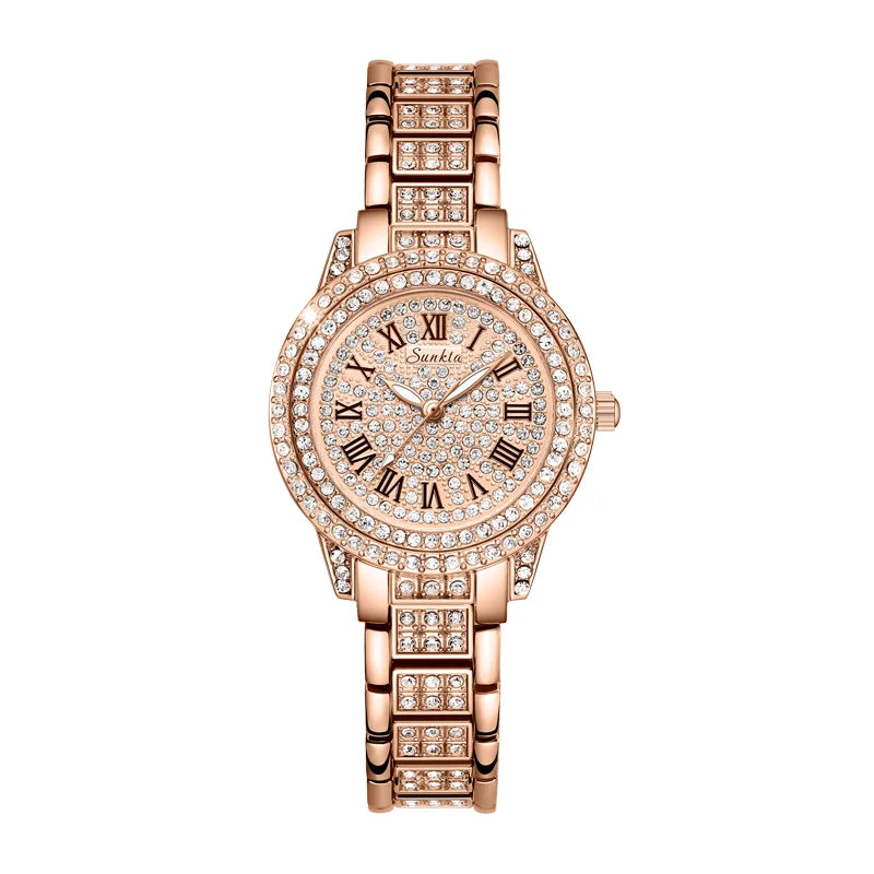 LIGE Luxury Classic Womens Quartz Wristwatch Alloy Strap