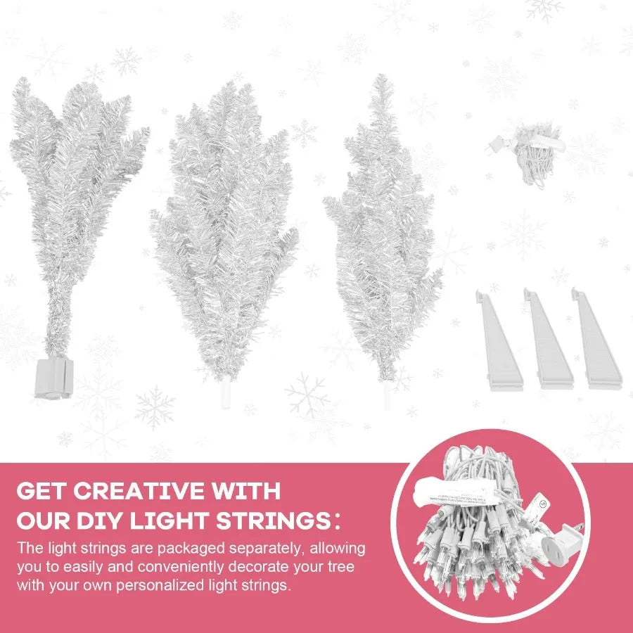 Electronic Prelit Artificial Christmas Tree Home Office Decor