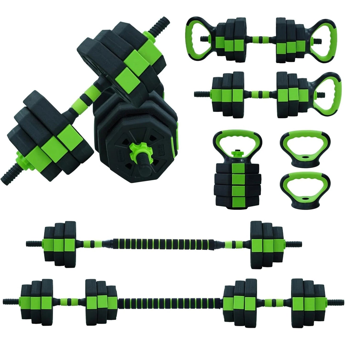 HiMISS 4 in 1 Adjustable Kettlebell and Dumbbell Set