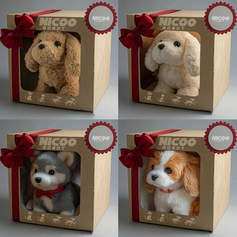 Hign-concerned Robot Puppy Realistic Robotic AI Pet Barking Walking Interactive Toy