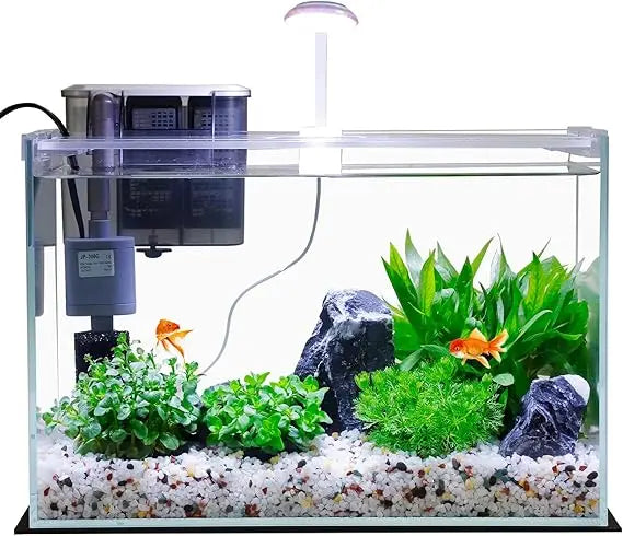 TIFICY PremiumGrade Glass Betta Aquarium Starter Kit With SelfCleaning FiltrationSystem