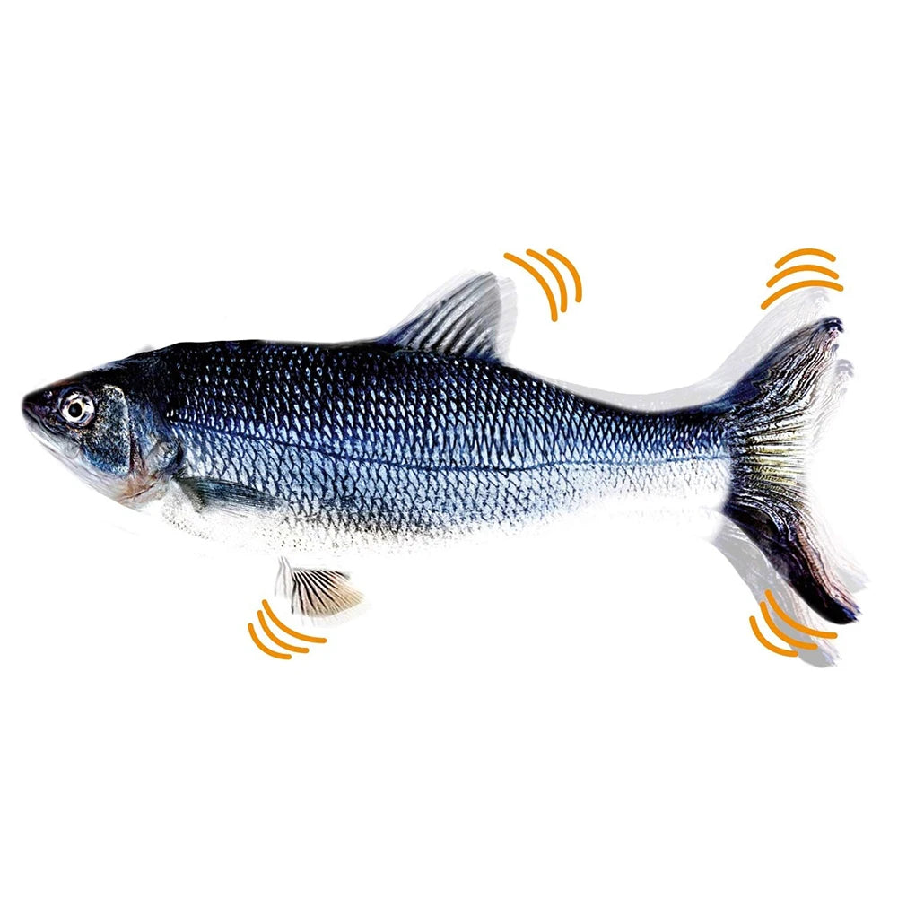 VKTECH Interactive USB Electric Floppy Fish Cat Toy Realistic Chew Toy For Cats Pets
