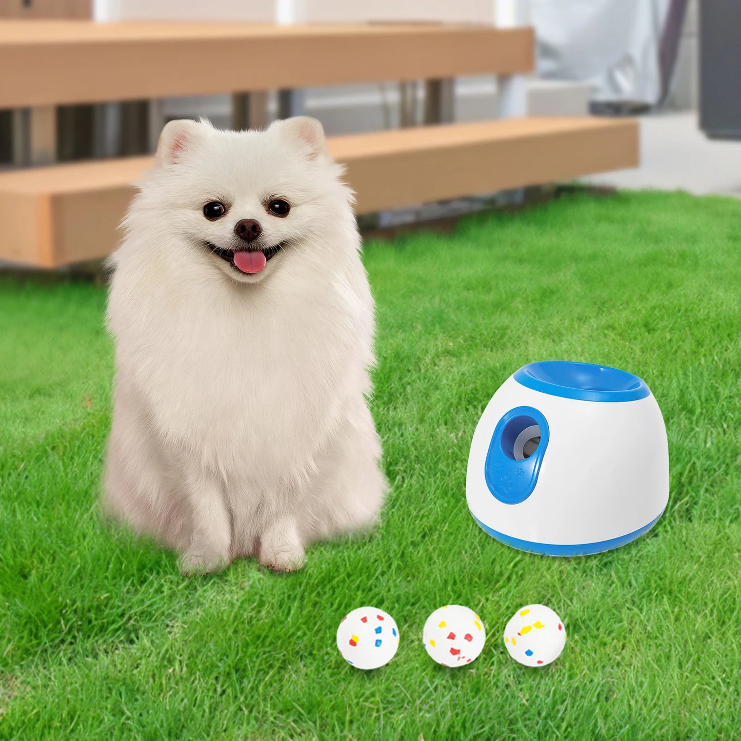 Bymaocar AutomaticBallLauncher For Dogs ExtendedThrow UltraReliable PowerOptions AllWeather PetExercise Companion