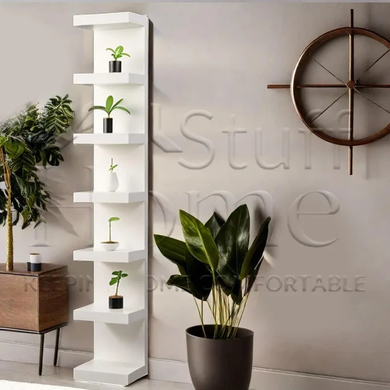 Hign-concerned Wall Shelf Unit 7 Tier Vertical Storage Organizer