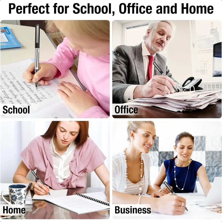 Hign-concerned Rollerball Pens Fine Tip 16 Pack Note Taking