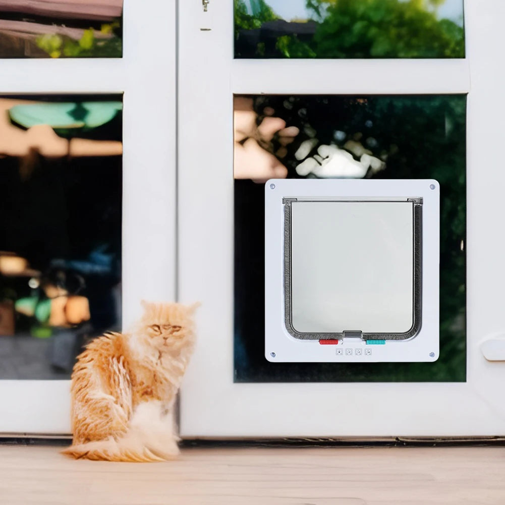 Cat Flap Door With UltraDurable FourWay Security Lock ABSPolymerComposite System