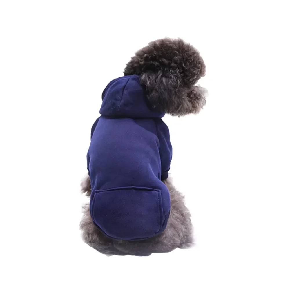 Pet Hoodie Coat For Dogs And Cats Cotton Winter Jacket With Pocket Outdoor Wholesale Designer