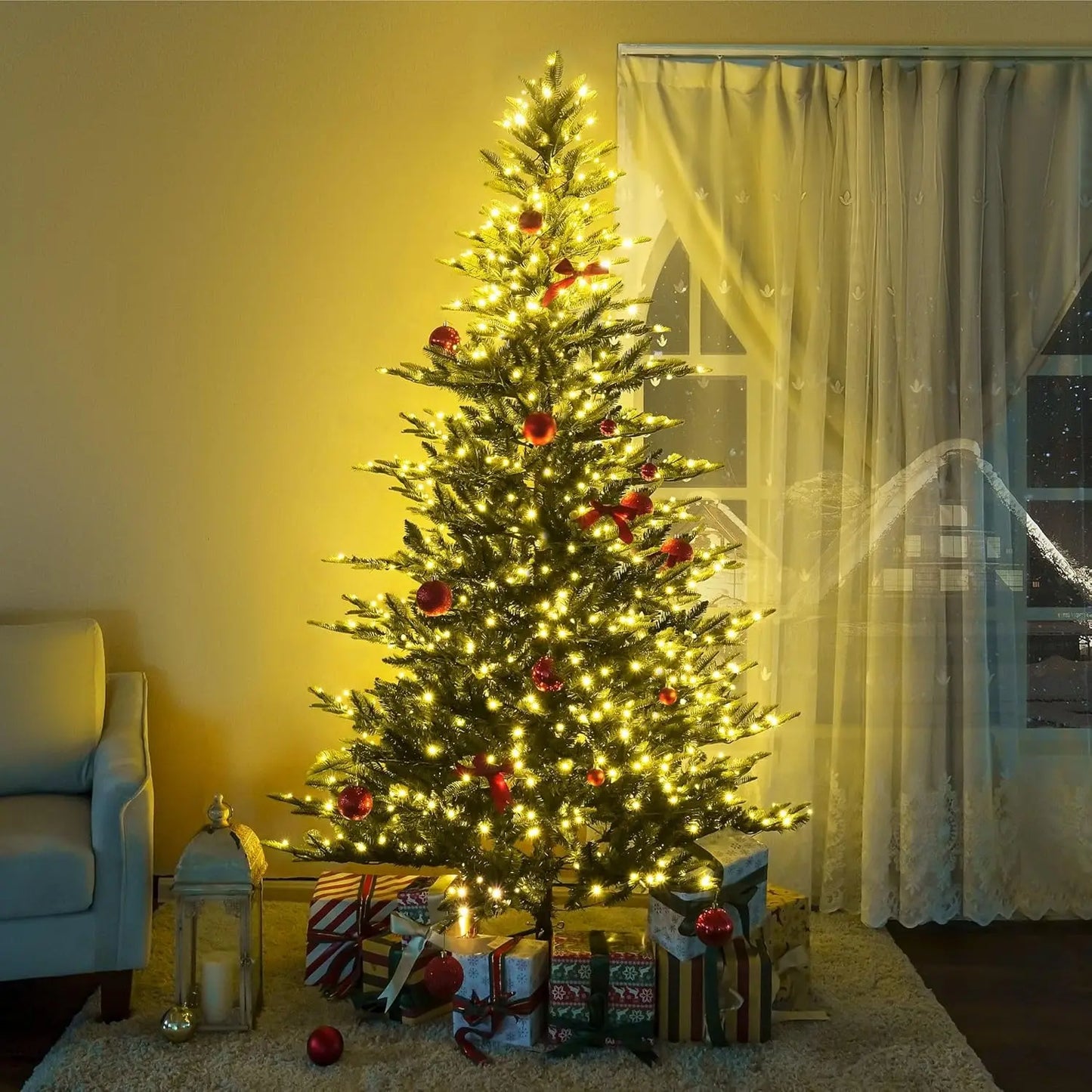 Nordic Prelit Christmas Tree 500 Lights With Metal Stand