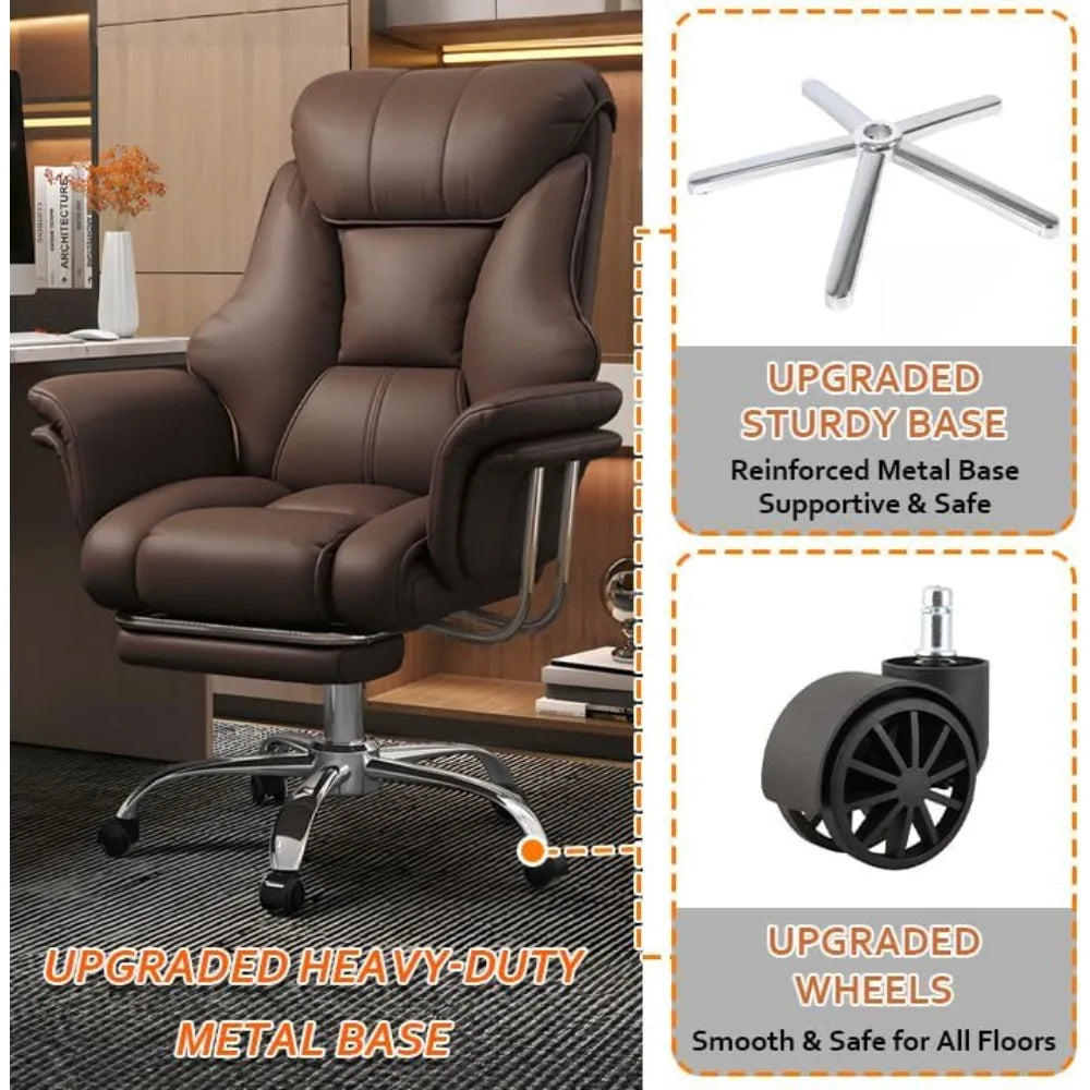 ZHUOTING Heavy Duty Ergonomic Office Chair with Footrest