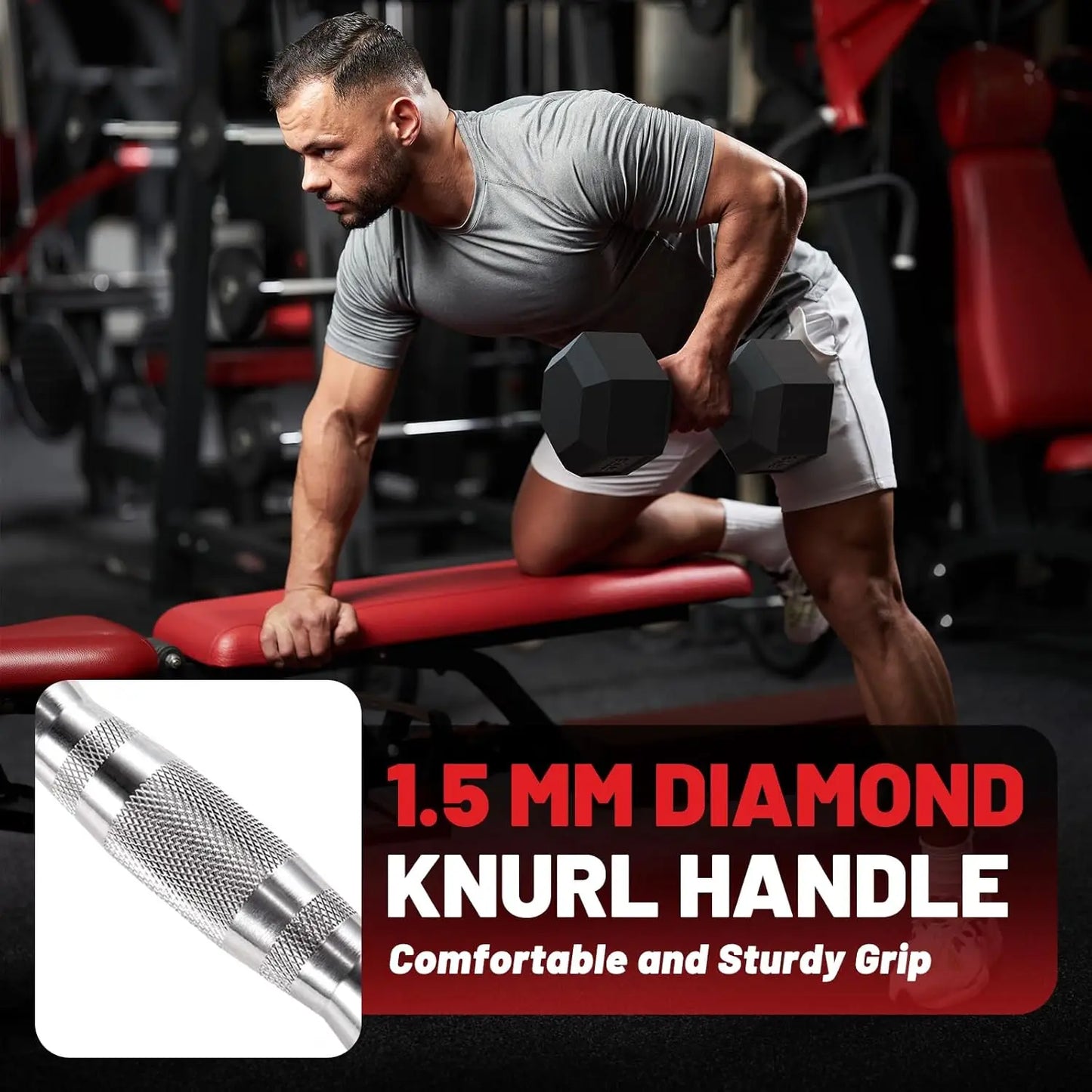 Hex Dumbbell Set with Rack for Home Gym