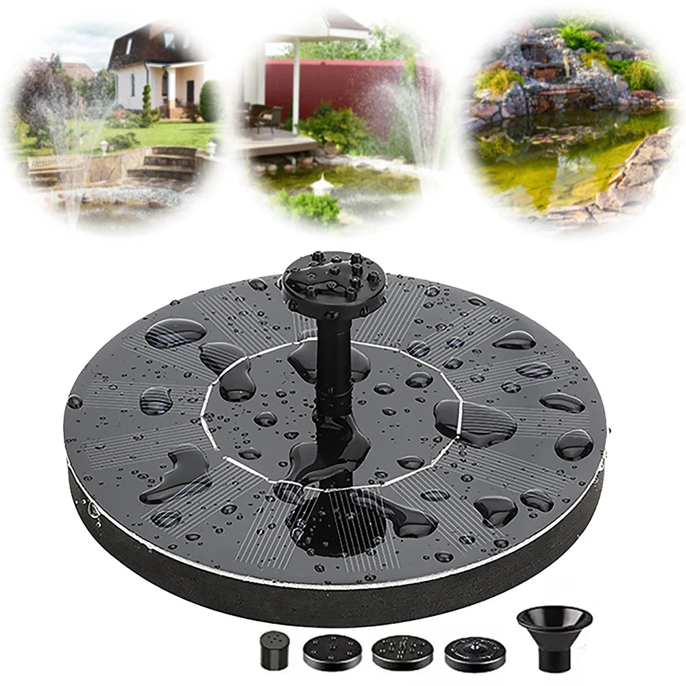 1W Solar Floating Water Fountain Pump Lift 35-50CM Solar Powered Floating Fountain Pump for Garden Pond Pool Fish Tank Bird Bath