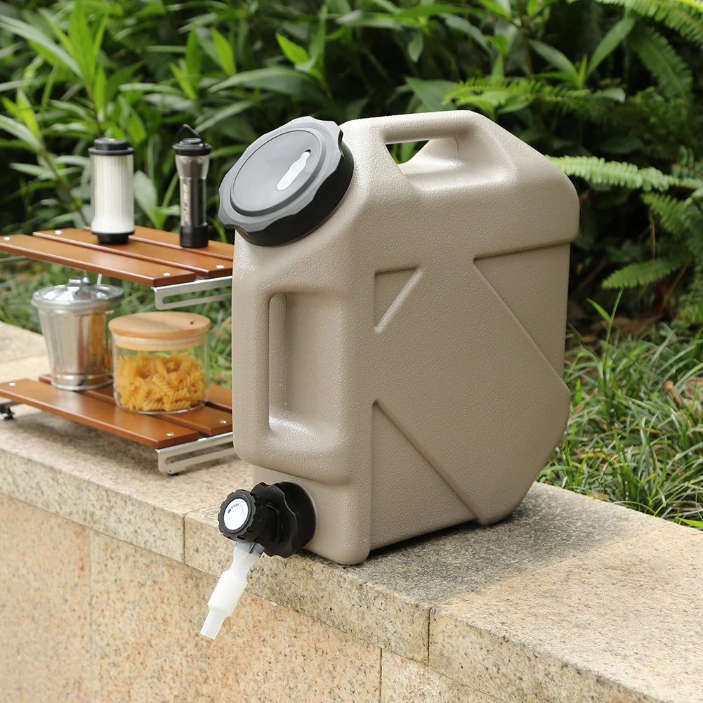 Outdoor Water Bin 10L Camping Bucket Water Storage Portable Large Capacity with Detachable Faucet No Leakage Camping Equipment