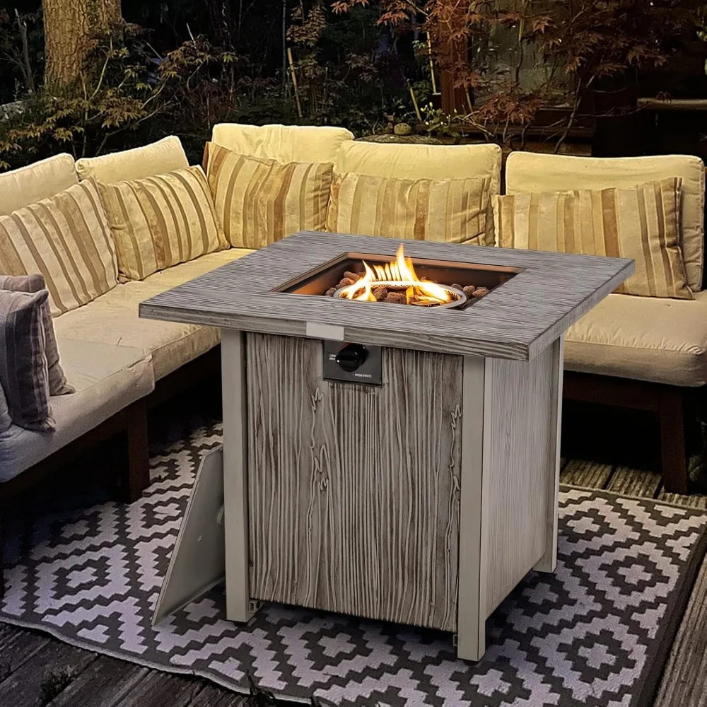 Giantex 2in1 Outdoor Gas Fire Table IndustrialGrade Weatherproofing Patio Heating