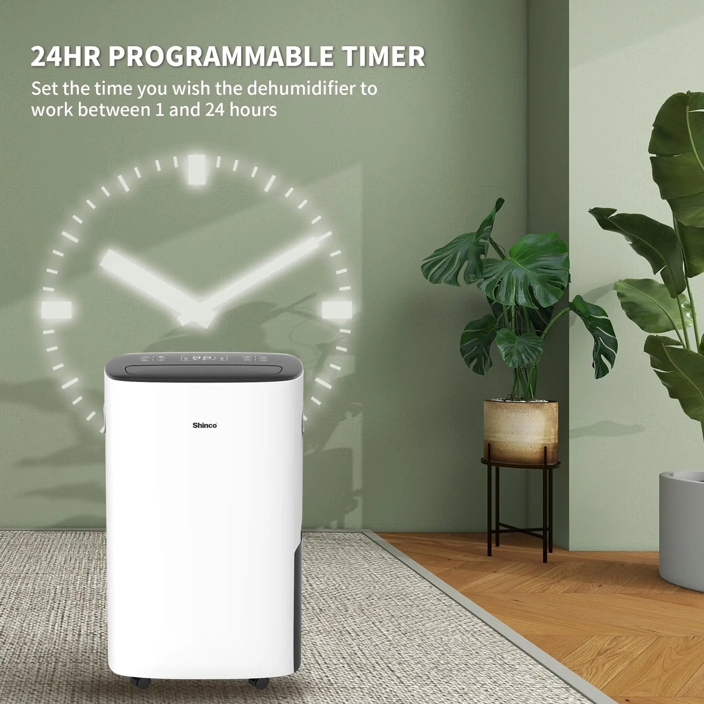 Shinco 86 Pints Dehumidifier for Home and Basements, 5000 Sq.Ft Dehumidifiers with Drain Hose, Auto or Manual Drainage