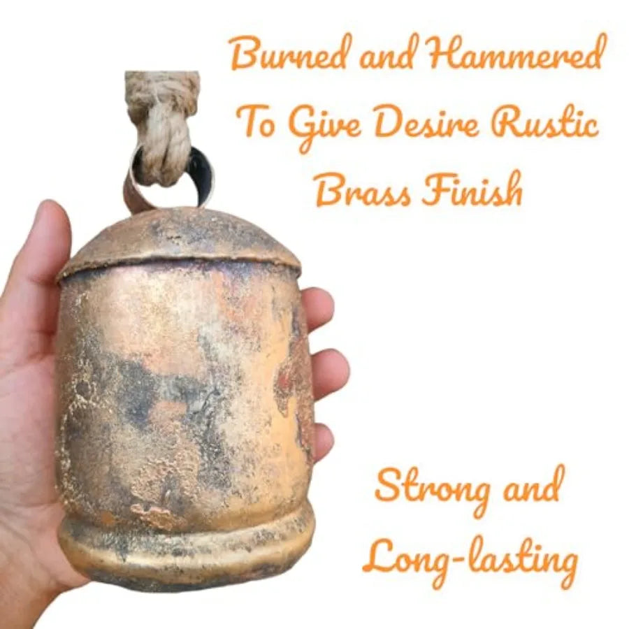 Set Of 3 Metal Christmas Bells For Indoor Outdoor Decoration