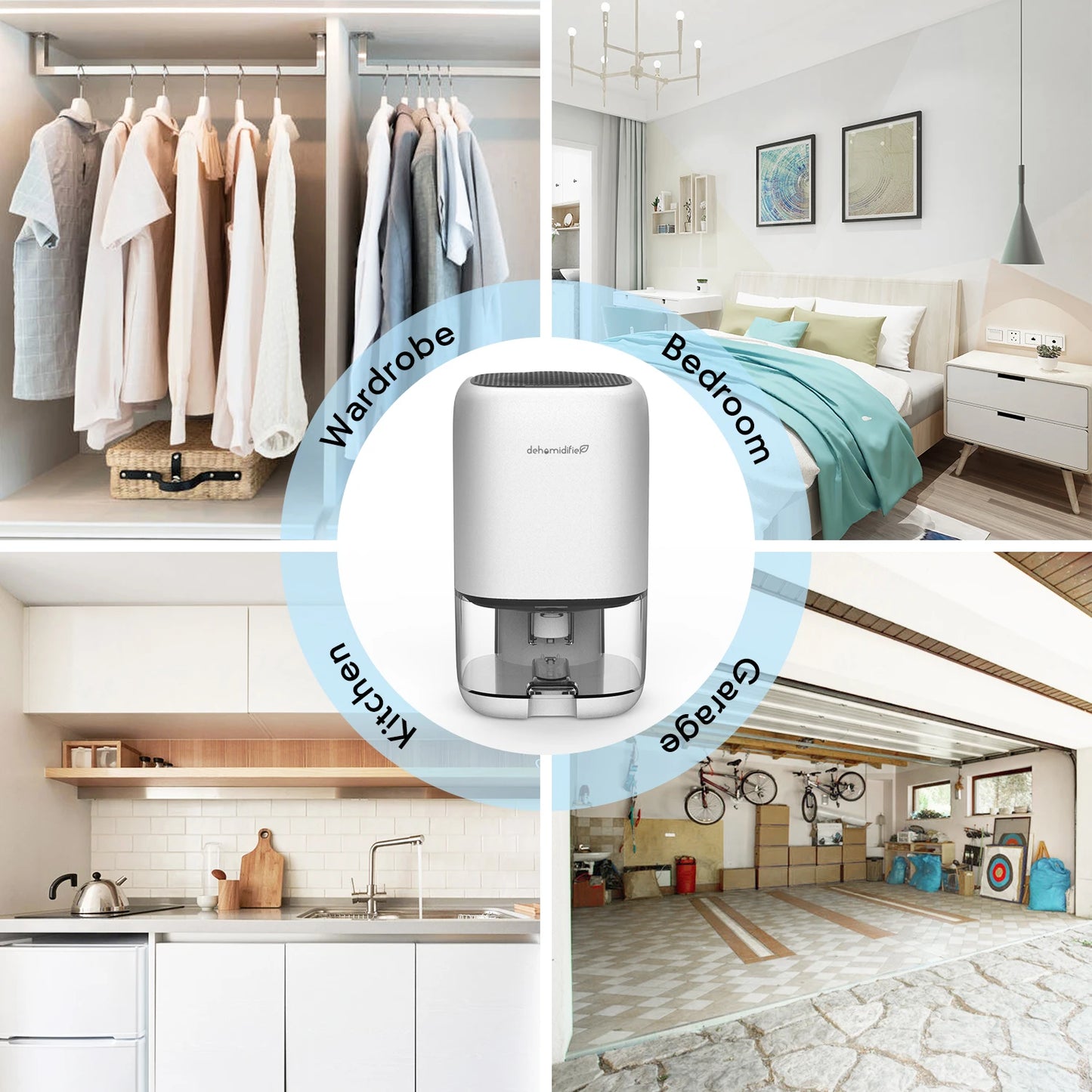 1000ML Air Dehumidifier Home Appliances with Air Filter for Home 280 sq. ft Mini Portable Utral Quiet with Auto Shut Off