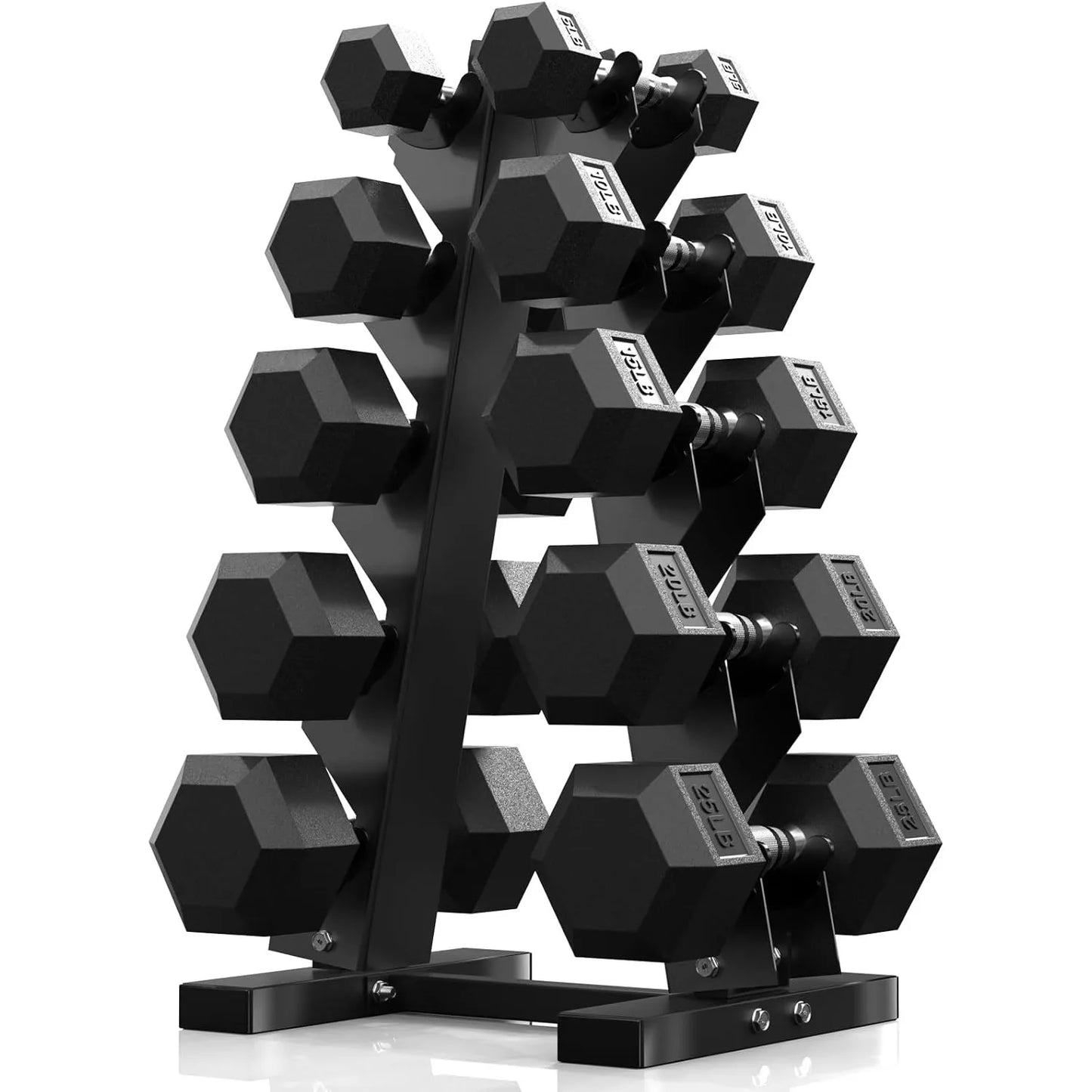 Hex Dumbbell Set with Rack for Home Gym