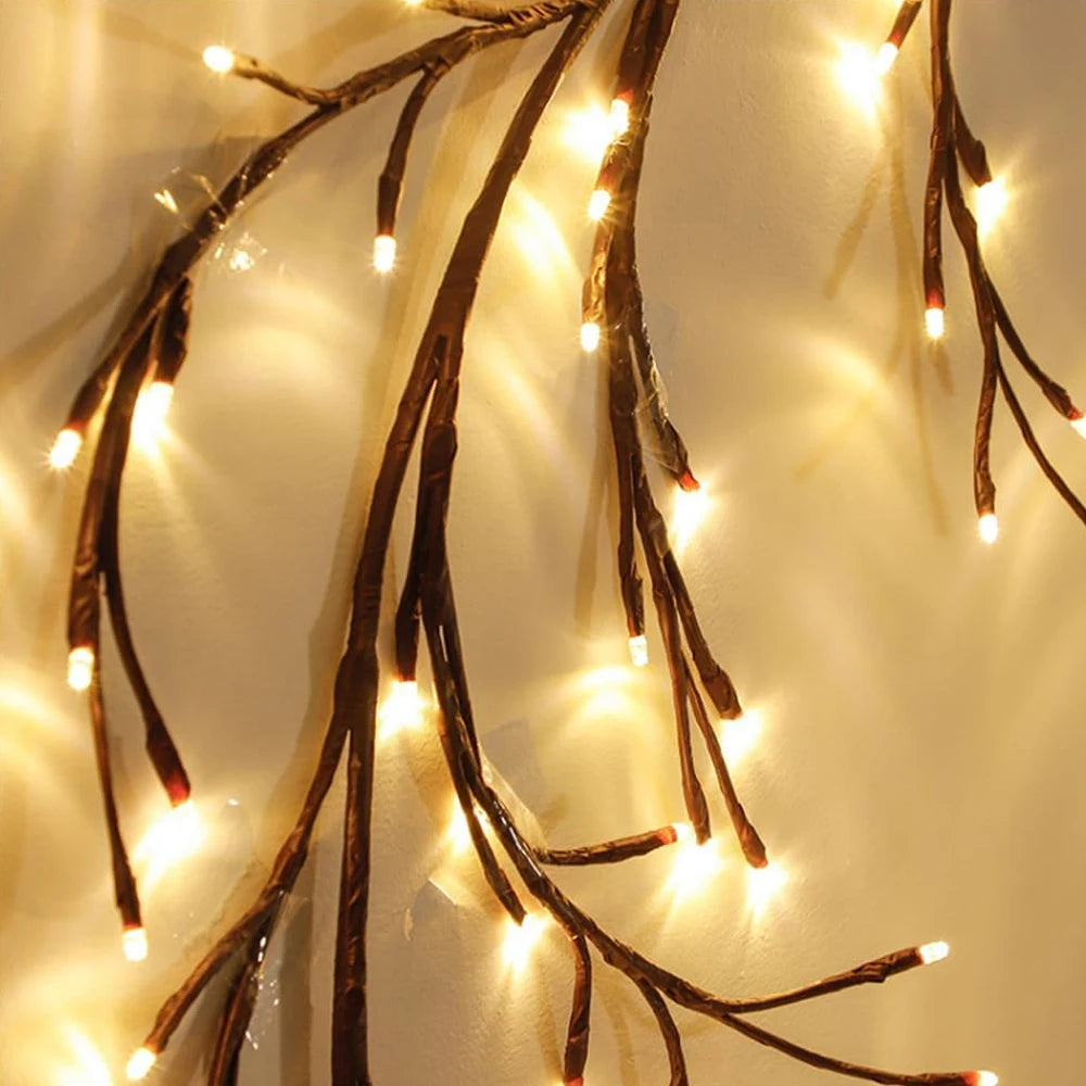 WELPUR Outdoor Solar String Lights Tree And Vine Garland