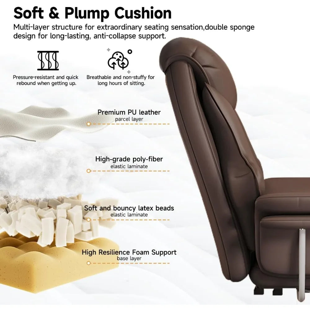 ZHUOTING Heavy Duty Ergonomic Office Chair with Footrest