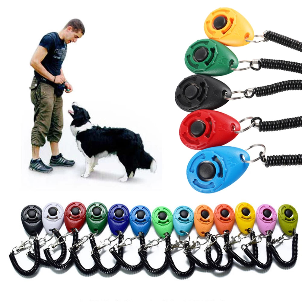 Dog Training Clicker Multipurpose Trainer Keychain With Professional Durable Nylon