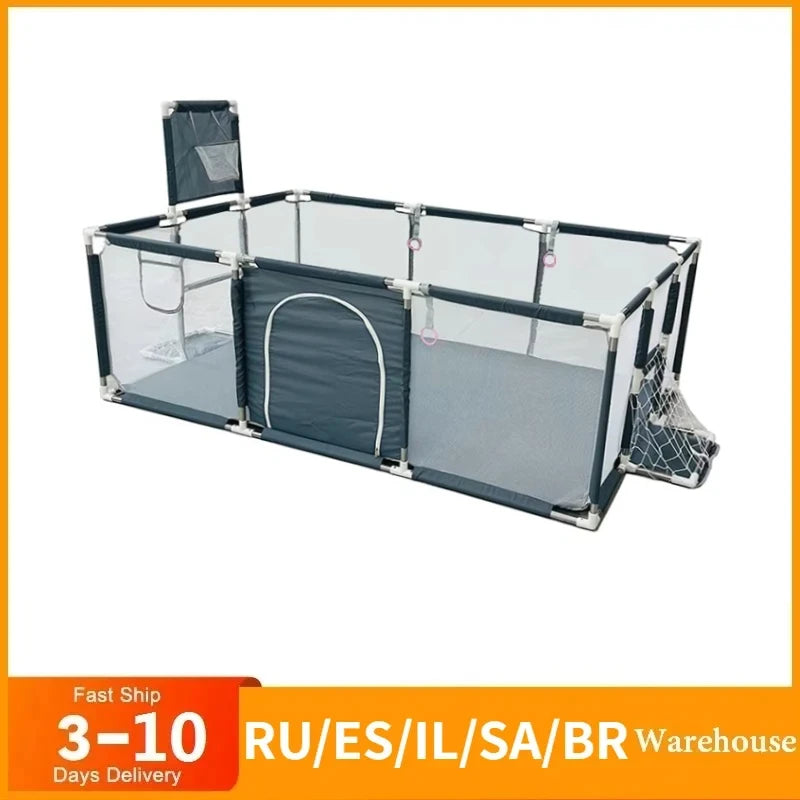 Playpens for Baby with Pull Rings Indoor Baby Playground Kids Balls Pool  Activity Fence Baby Games Park Child Safety Barrier