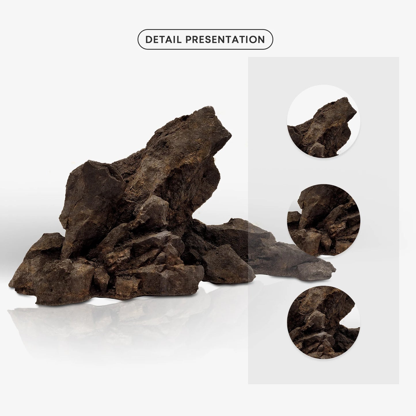 FZONE Resin Manten Stone and Driftwood Model PH Nature Aquarium Rocks for aquascaping, Hardscape