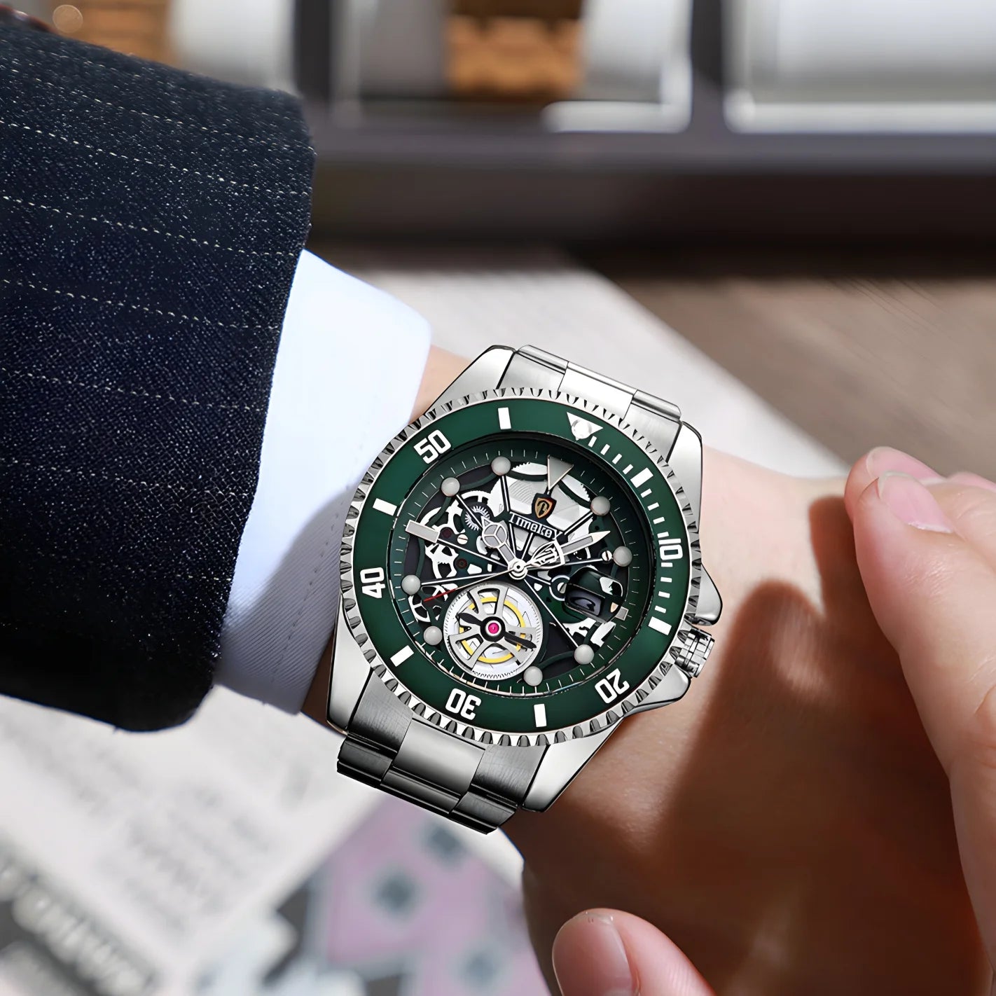 TimeKey Men's Quartz Watch With Rotating Bezel For Business