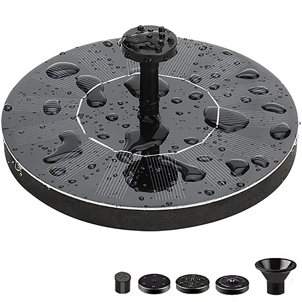 1W Solar Floating Water Fountain Pump Lift 35-50CM Solar Powered Floating Fountain Pump for Garden Pond Pool Fish Tank Bird Bath