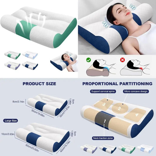 Ergonomic Goose Down Pillow For Neck Support Optimal Sleep