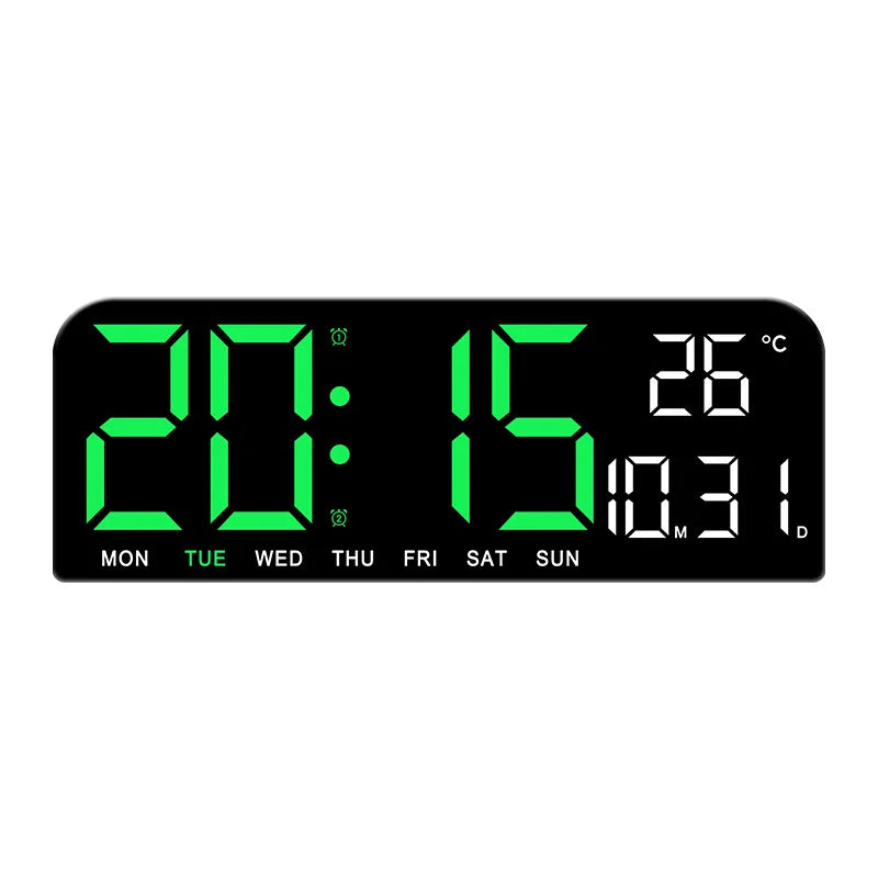 TIMESS Digital Alarm Clock with Large Display, Weekly Temperature & Date Display, Silent USB-Powered Clock for Bedroom, Office,