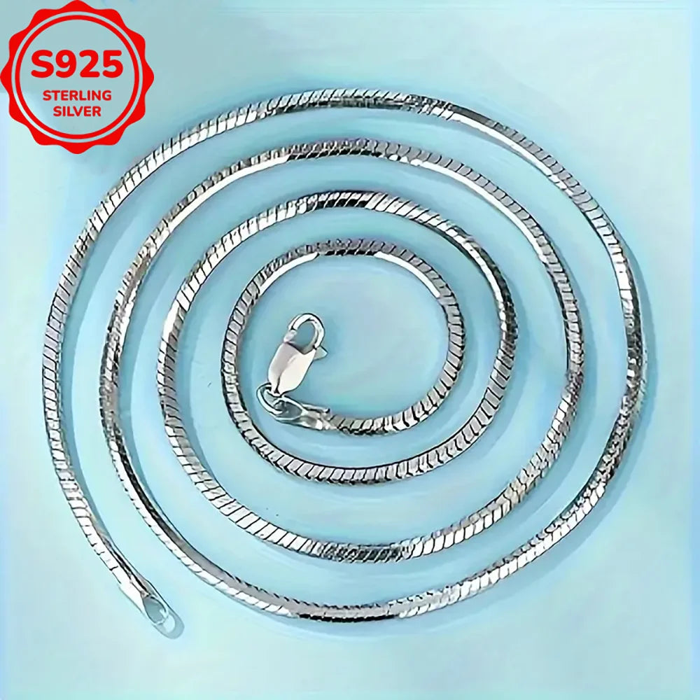 NGTC 925 Sterling Silver Snake Chain Necklace For Men Women