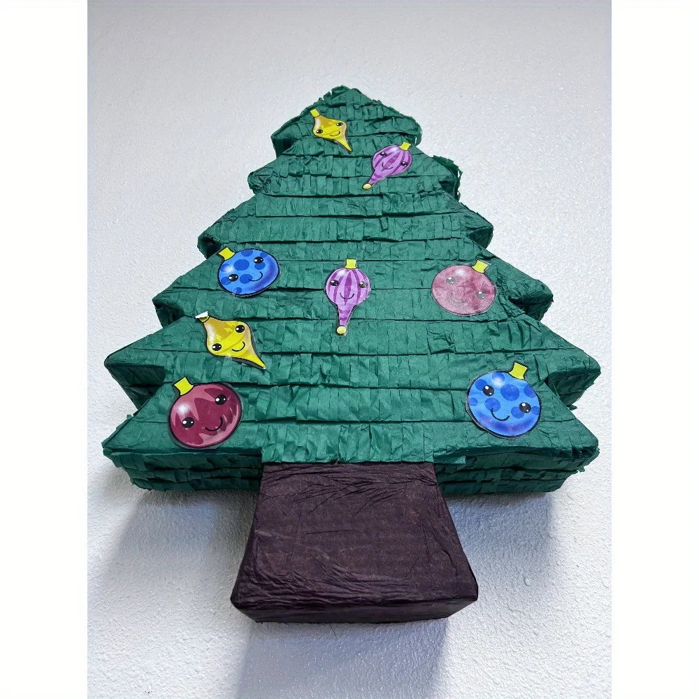 Festive Christmas Tree Pinata With LED Lights For Parties