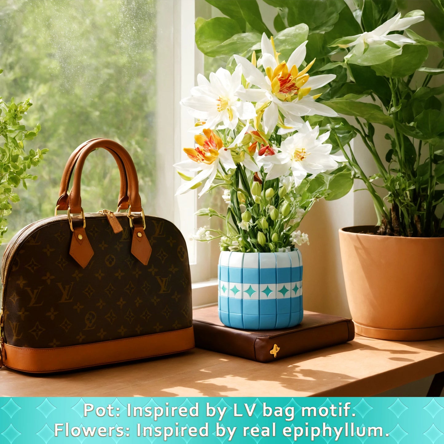 EDUCIRO piphyllum Flowers Bouquet Building Set, Flower Botanical Bonsai Building Toys for Adults and Kids,  Christmas Day Gift