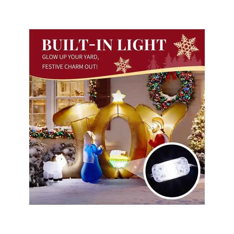 Sichuan Inflatable Nativity Scene with Joy Sign Lighted Decor