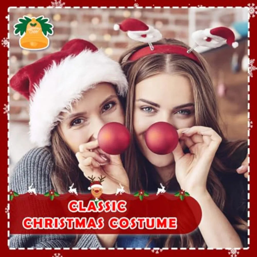 Fluffy Plush Santa Hats For Christmas Party Decor Women Men