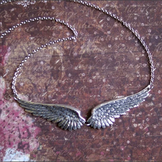 LKLRYWBDCN Vintage Angel Wings Pendant Necklace For Women