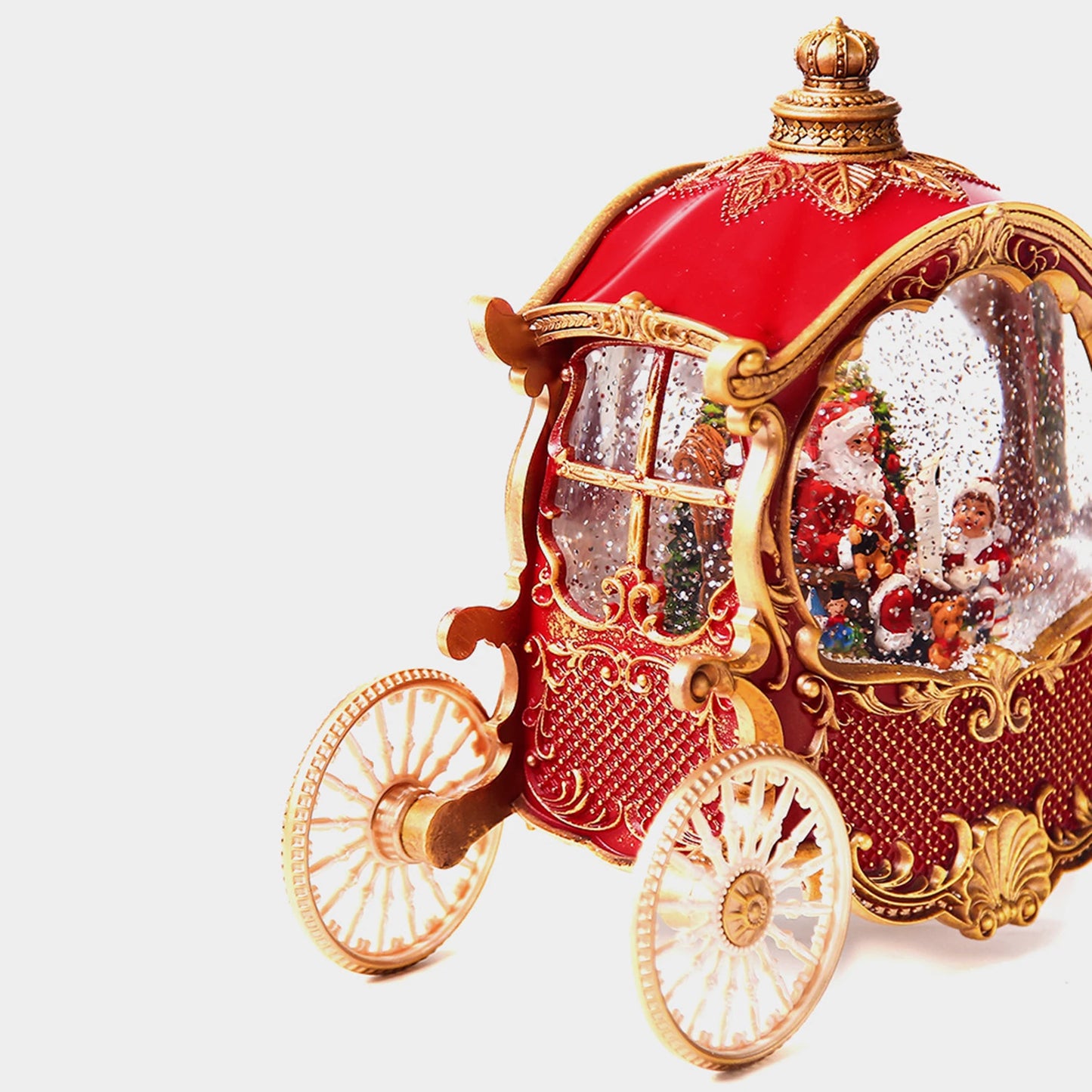 Snow Globe Lantern Christmas Carriage Musical Gift Set