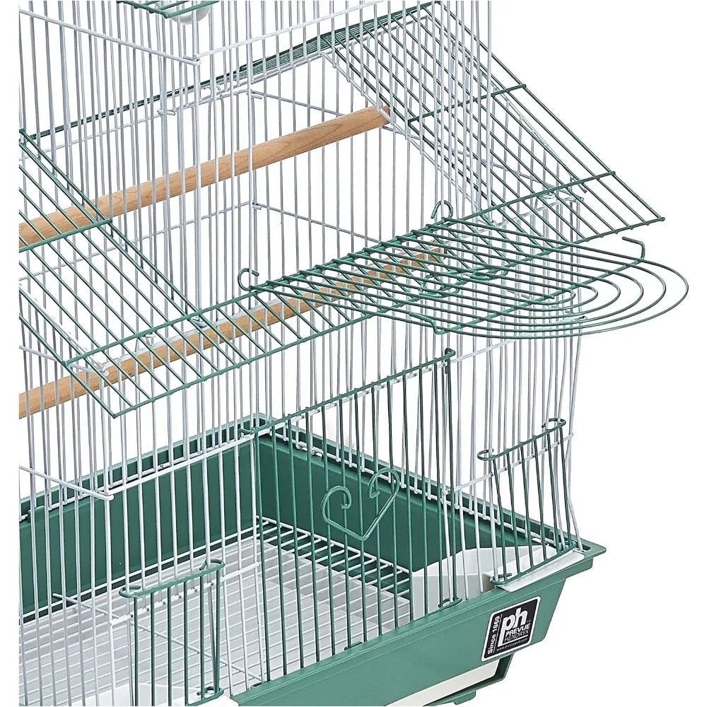 Stainless-Steel Bird Cage For Parakeets Indoor Non-Toxic Powdercoated Enclosure System