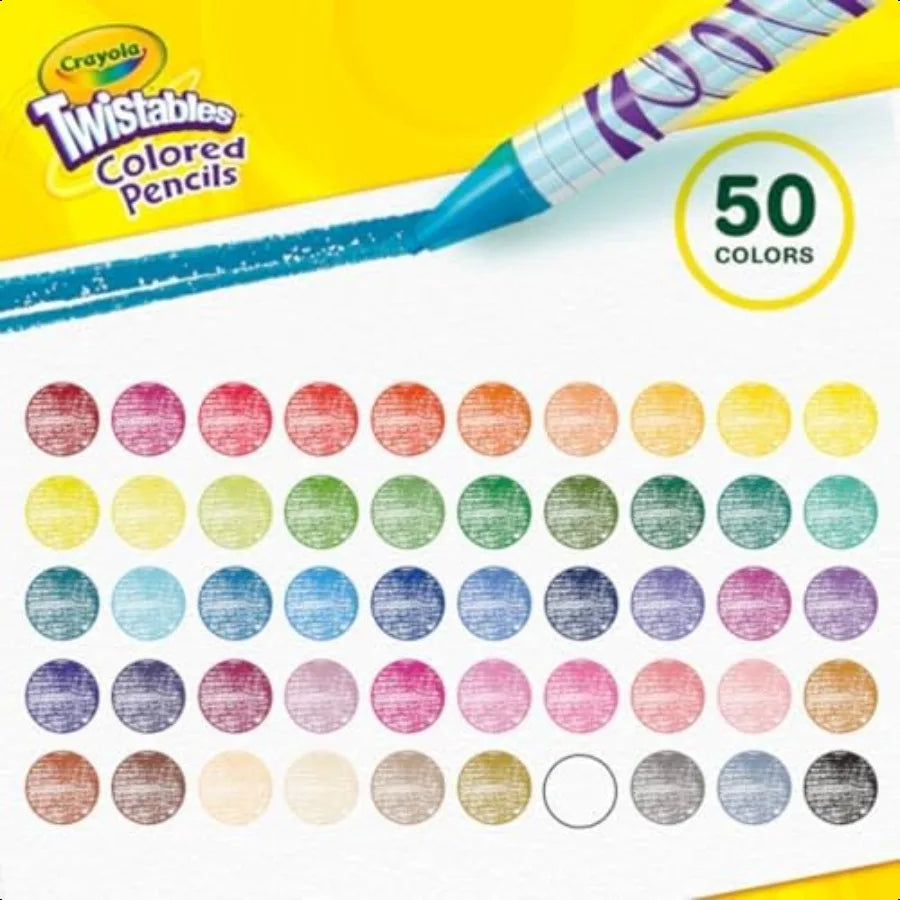 Hign-concerned Twistables Colored Pencil Set 50 Count