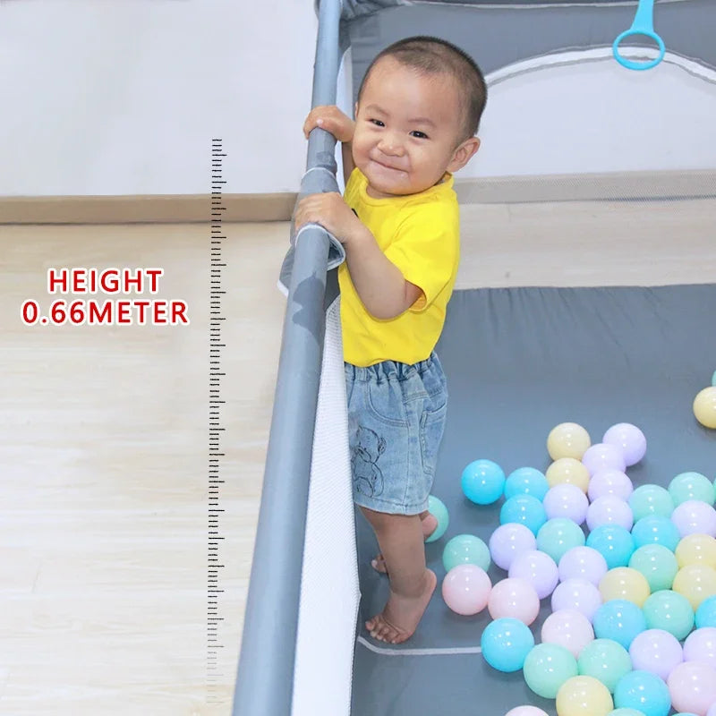 Children Baby Playpen With Foam Protector For Indoor Toddler Safety Barrier And Ball Pit