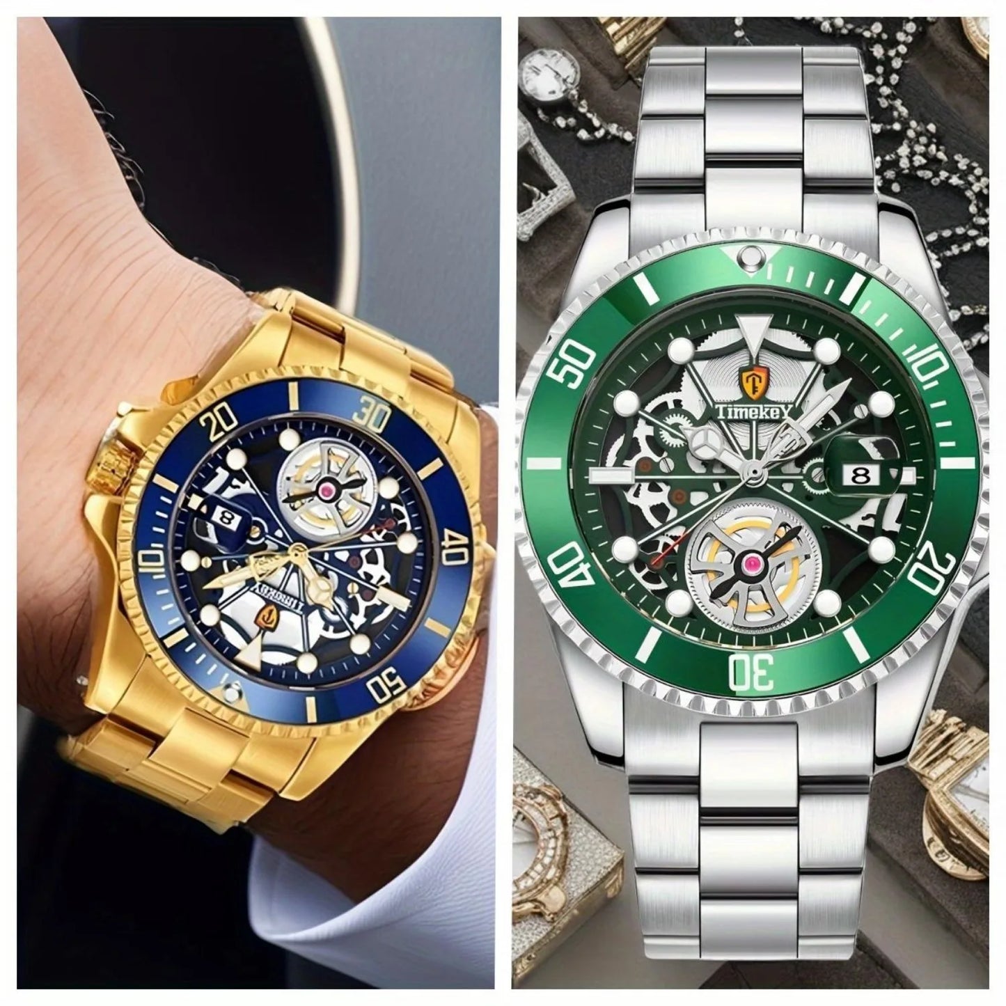 TimeKey Men's Quartz Watch With Rotating Bezel For Business