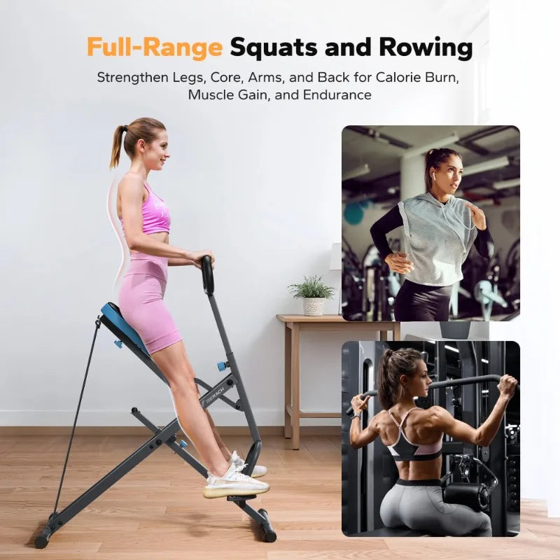 MERACH Deep Squat Machine Adjustable Glutes Workout Equipment