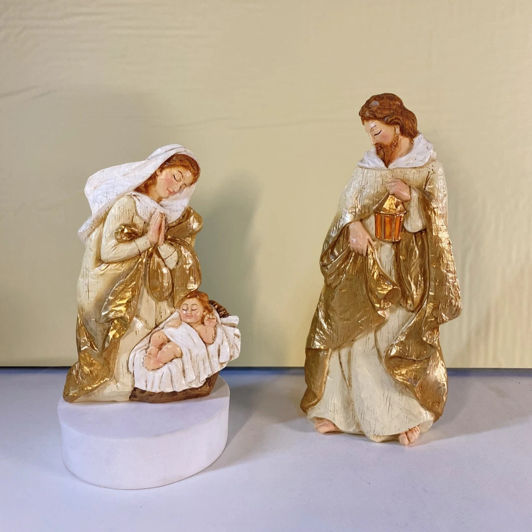 DEANSEN Nativity Scene Figurines Holy Manger Christmas Decor