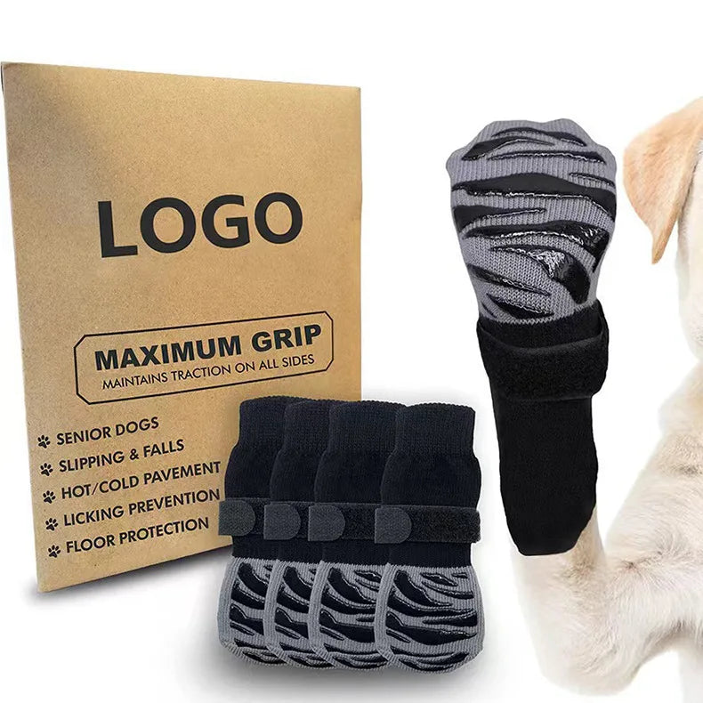 CN Outdoor Dog Breathable Anti-Shedding Socks Water-Resistant Non-Slip Long-Lasting Shoes