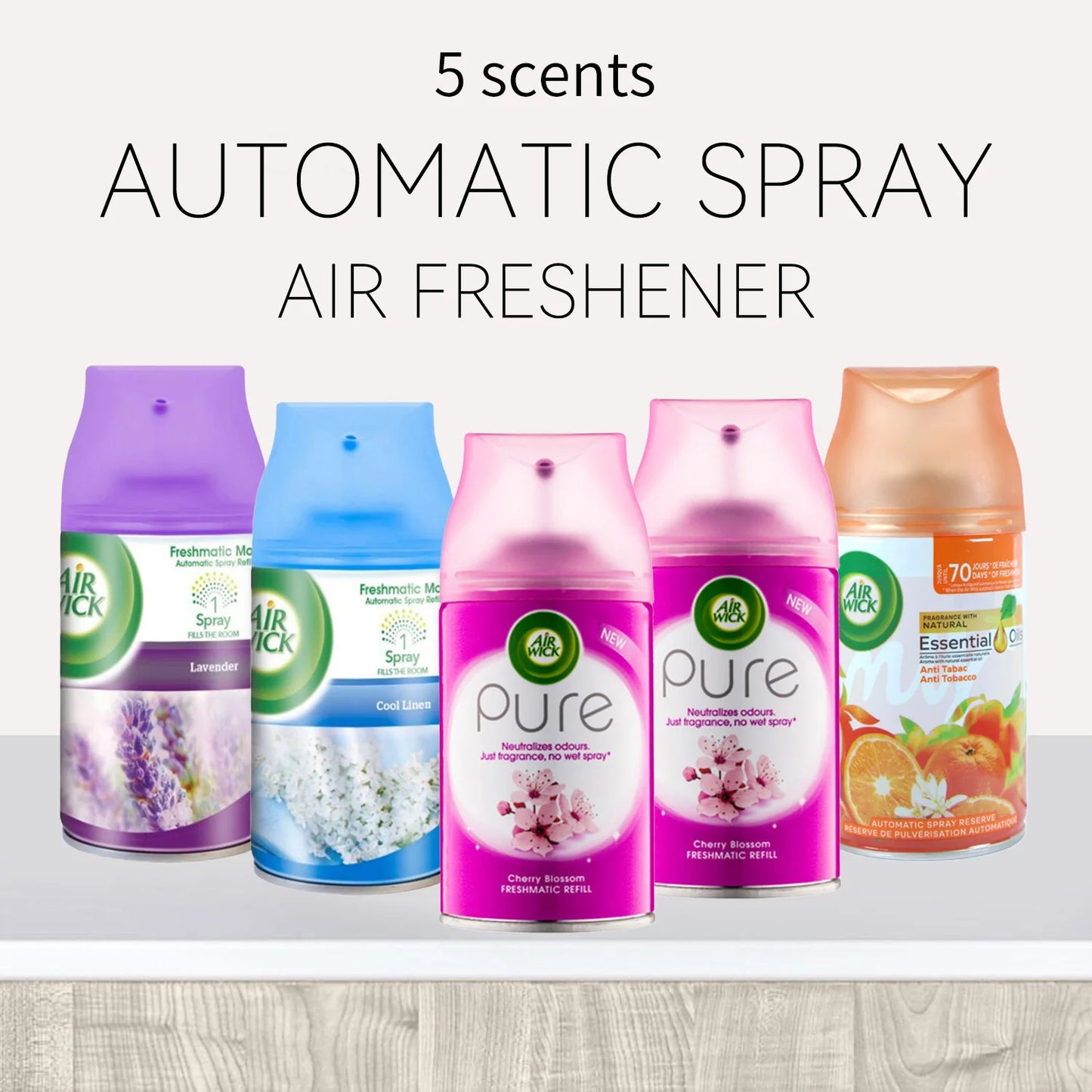 Hign-concerned Automatic Spray Air Freshener Refill for Car Office Home Bathroom Scented