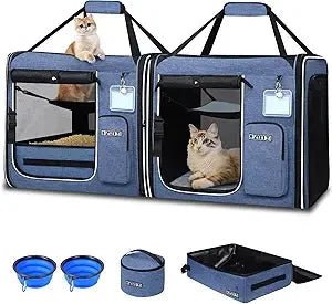TIFICY 2 In 1 Cat TravelingWithPets Carrier LitterBox Multicat DurabilityEnhanced