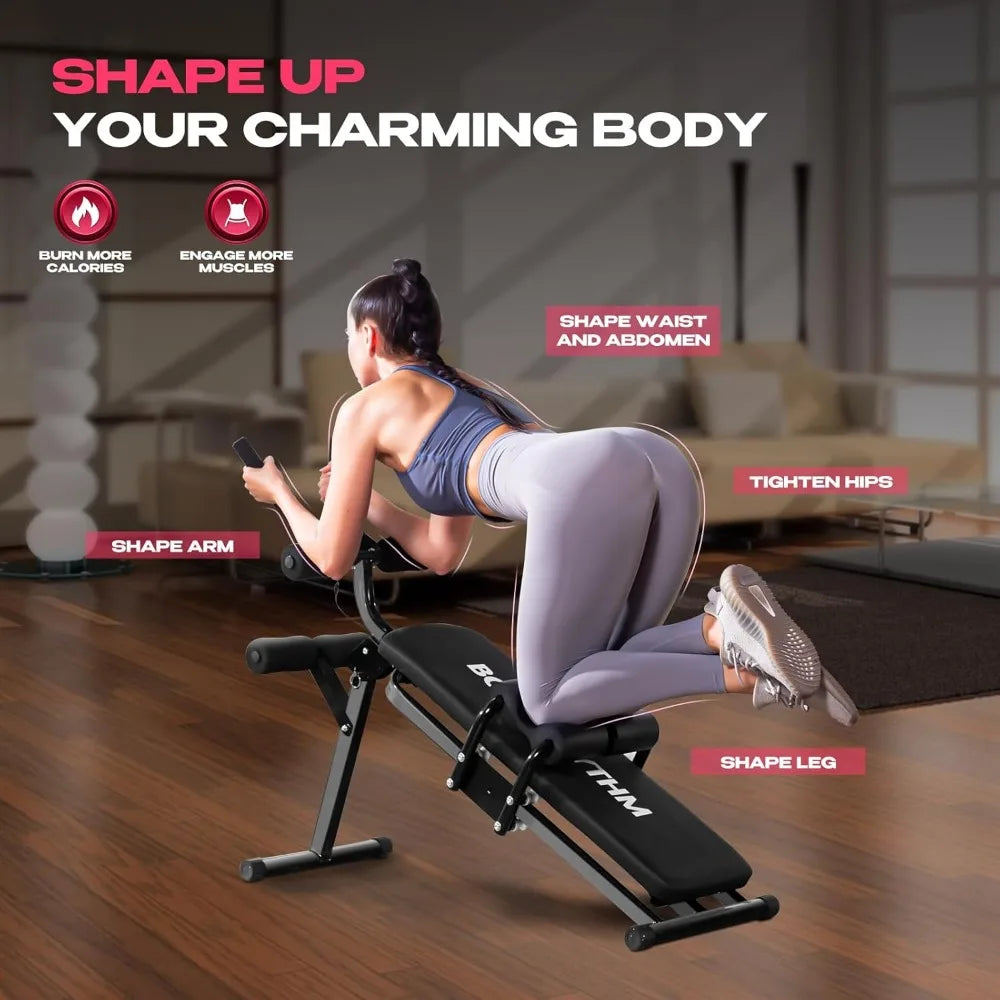 Ab Workout Machine with LCD Monitor for Home Gym
